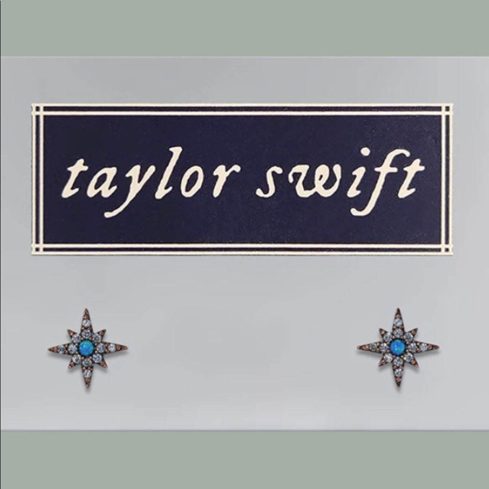 taylor swift opal eyes blue earrings jewelry ring - Picture 7 of 16